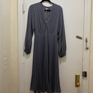 H&M pleated midi dress
